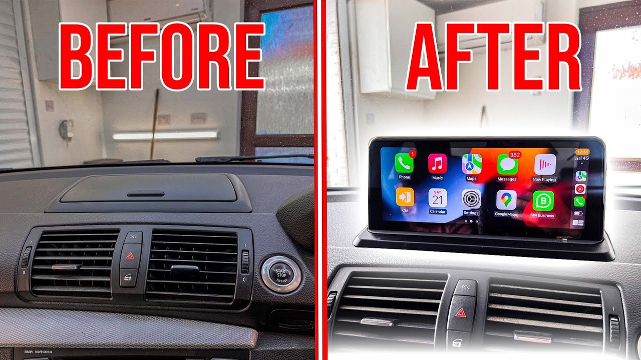 INSTALLING APPLE CARPLAY IDRIVE HEADUNIT ON MY BMW 1 SERIES E82