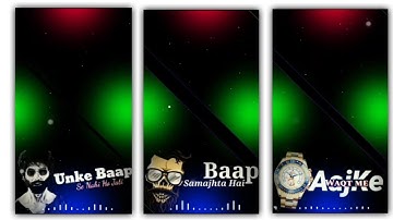 New attitude template status black screen || new avve player template full screen 2020