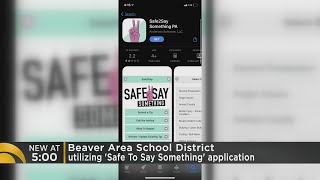 Beaver Area School District Using Safe2Say Something Program