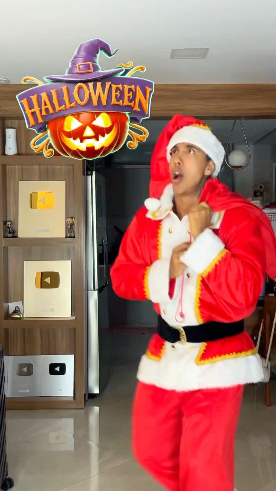 Tchau HAlloween, agora é NATAL!??? #challenge #trend #papainoel #funny #funnymemes