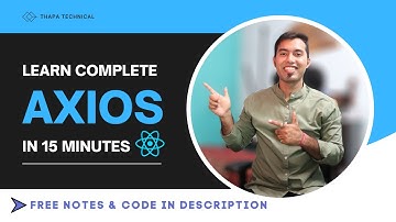 Axios Tutorial in Hindi || Fetch Data using Axios in React JS 🔥