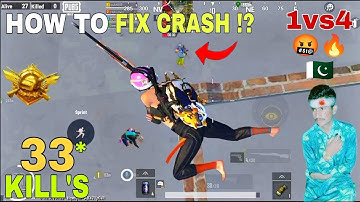 SOLUTION 🤬🔥| FOR CRASH PROBLEM | 1v4 GAMEPLAY - PUBG MOBILE LITE BGMI LITE #pubg #pubgmobile
