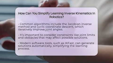 How Can You Simplify Learning Inverse Kinematics In Robotics? - Talking Tech Trends