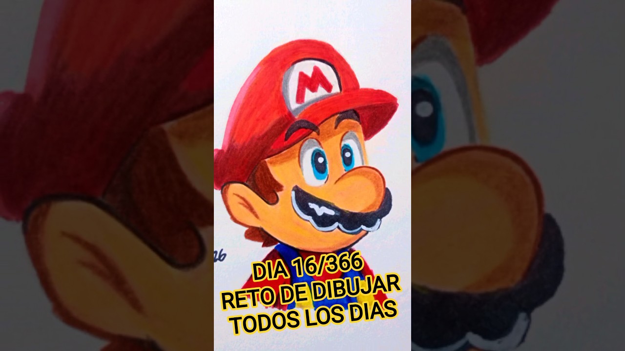 Día 16/366 🎮 Dibujando a Mario Bros 