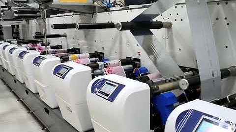 PP clear film printing by Label Source Inline Flexo Press made in China