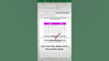 Excel tip for a dynamic calendar