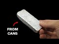 Turning soda cans into a metal bar