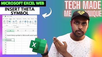 How to insert theta symbol in Microsoft excel web | insert theta symbol in Microsoft excel