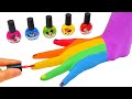 How to make rainbow hand with Kinetic Sand and Learn Colors | Learning Video for Kids