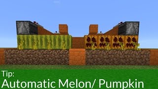 How to Build an Automatic Melon & Pumpkin Farm in Pocket Edition