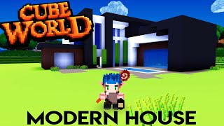 Building a Modern House in Cube World! screenshot 4