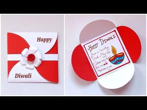 DIY Last Minute Diwali card idea /How to make Diwali Greeting card for school comptetion