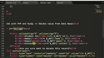 Delete Data from MySQL Database using jQuery + AJAX + PHP