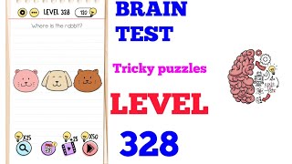 Brain Test Level 328 where is the rabbit?