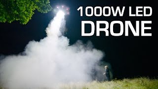 1000W LED on a DRONE - RCTESTFLIGHT. 