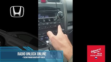 Honda CRV -unlock radio with ODOCAR.RU