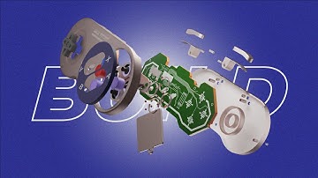 Gamepad modelling in Blender 3D. Exploded visualization