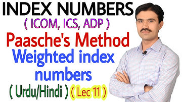 paasches index numbers formula in urdu hindi explained | ics statistics part 2 | fbise | board exams