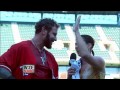 Reporter Gets Drenched in Powerade Meant for Texas Rangers Josh Hamilton