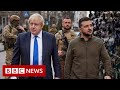 Johnson and Zelensky walk around Kyiv during UK PM's surprise Ukraine visit - BBC News