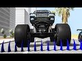 Big Spikes vs Car Tires #2 - Beamng drive
