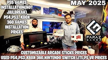 USED PS4,PS3,XBOX 360,NINTENDO SWITCH LITE,PS VR PRICES || ARCADE STICKS PRICES ON MAY 2025...