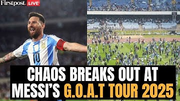 Messi in India LIVE: Chaos Breaks Out at Lionel Messi "GOAT Tour"