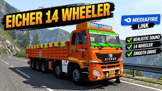 Eicher Truck Mod For BUSSID 🔥 | Eicher 14 Wheeler Truck Mod | Realistic Indian Truck Gameplay screenshot 2