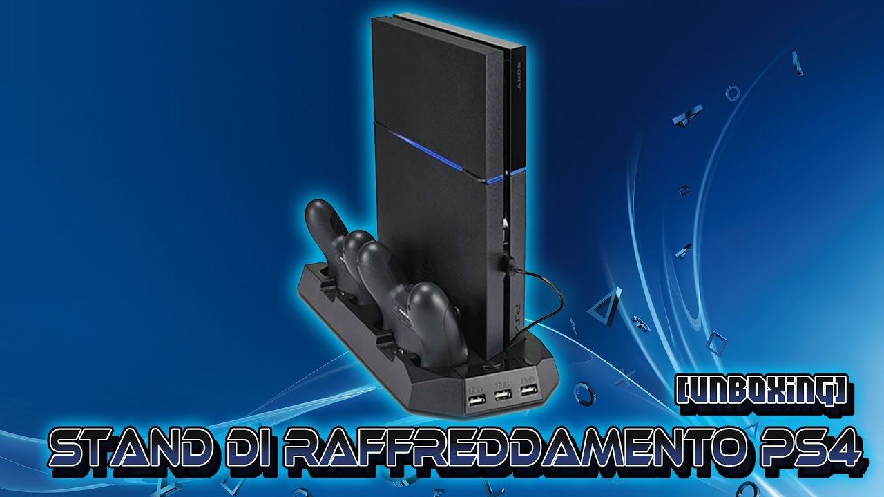 OIVO PS4 Supporto Verticale con Ventola di Raffreddamento, Stazione di  Ricarica per Dual Controller con Indicatori LED e Conservazione per 12  Giochi