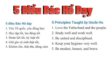 5 Điều Bác Hồ Dạy Dịch Tiếng Anh