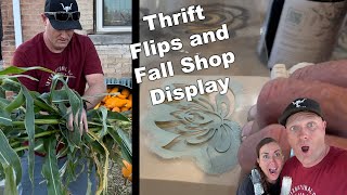 Thrift Flips for Profit and Fall Shop Display With Things We Grew In Our Garden