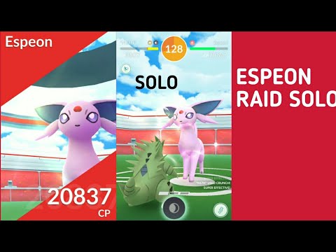 ESPEON RAID SOLO IN POKEMON GO - YouTube