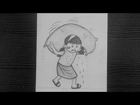Drawing For Stop Child Labour || How To Draw Child Labour Drawing || Pencil  Drawing - YouTube