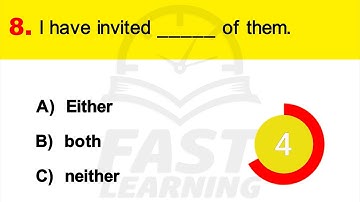 Both, Either, Neither Grammar Quizzes & Test | easy  English for beginners | Mixed Grammar Test - 5
