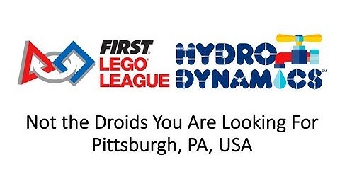 Hydro Dynamics FIRST LEGO League (FLL) - 545 points