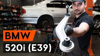Kā nomainīt aizmugurējie svira BMW 520i (E39) [AUTODOC VIDEOPAMĀCĪBA]