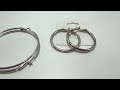 GovDeals: Set of (2), Pair of Rhodium Clad (Silver) Hoop Ear