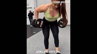 Back, Shoulders & Biceps Workout At Gym | Korin Ekizian | Gym Life Official  #shorts