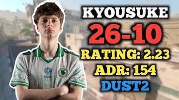 CS2 POV | KYOUSUKE (26-10) FACEIT RANKED (DUST2) | VOICELESS