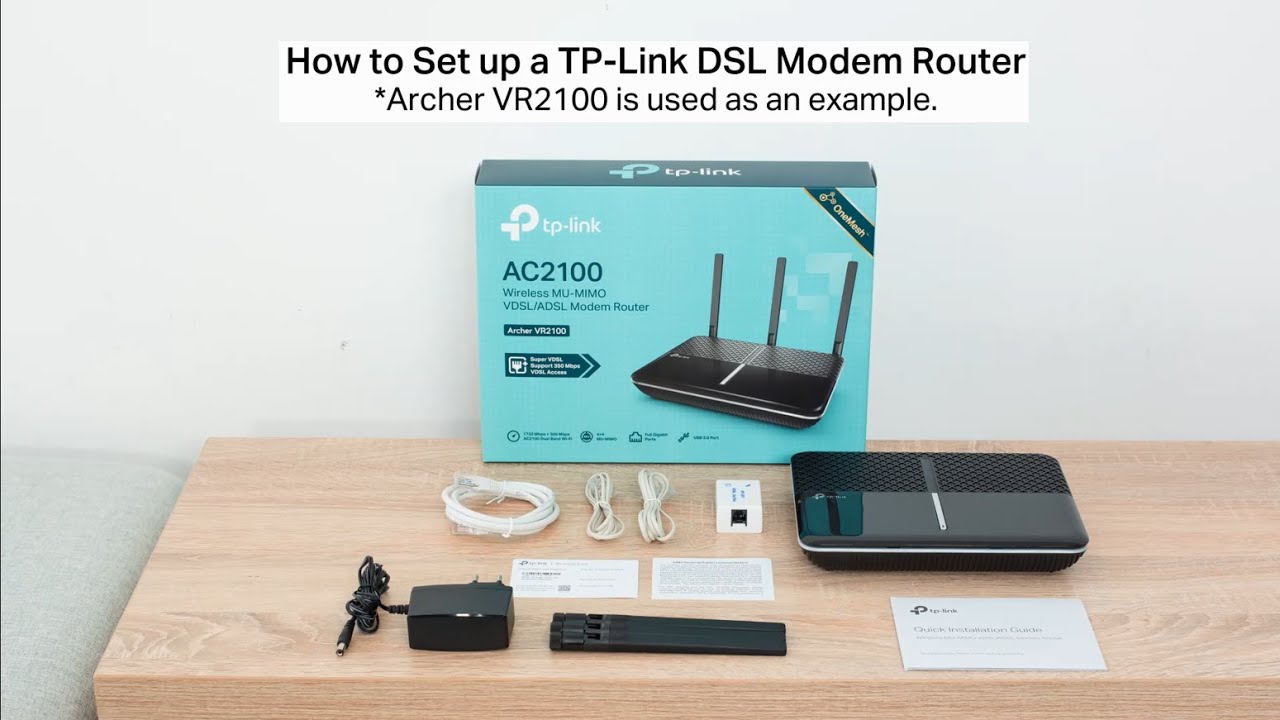 How to Set up a TP-Link DSL Modem via Web Browser VR2100) YouTube