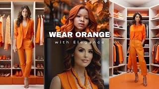 How to perfectly mix and match Orange colour with Elegance#subscribe #fashioncolour #orange #style.