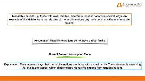 Assumptions Tutorial - How to Answer Assumptions in Critical Thinking Tests