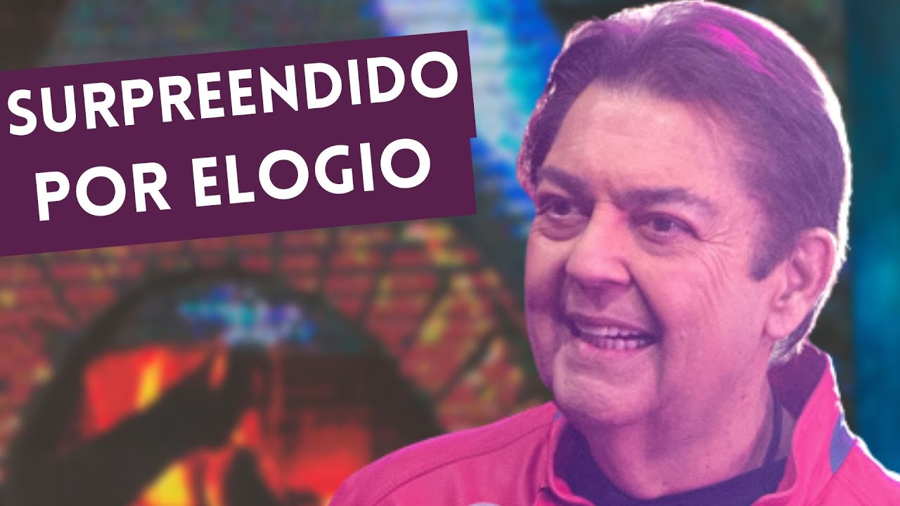 Faustão é surpreendido por elogio do filho, João Guilherme