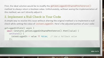How to Fix the Failed assertion: boolean expression must not be null in Flutter