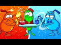 HOT vs COLD Challenge || Girl on Fire vs Icy Boy || Pear Couple