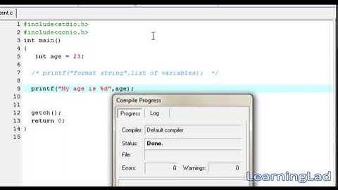 C Programming Video Tutorials for Beginners   Printf Function for Console Output with Example