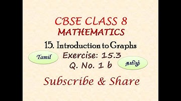 CBSE Class 8 Maths in Tamil, Exercise 15.3 Question 1 b, Chapter 15, Introduction to Graphs, NCERT