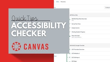 Using the Accessibility Checker in Canvas