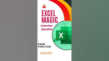 Explore the Excel Rank function -Interview Question