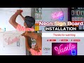 Neon Sign Board Full INSTALLATION Video (Vasila Mobile Shop)